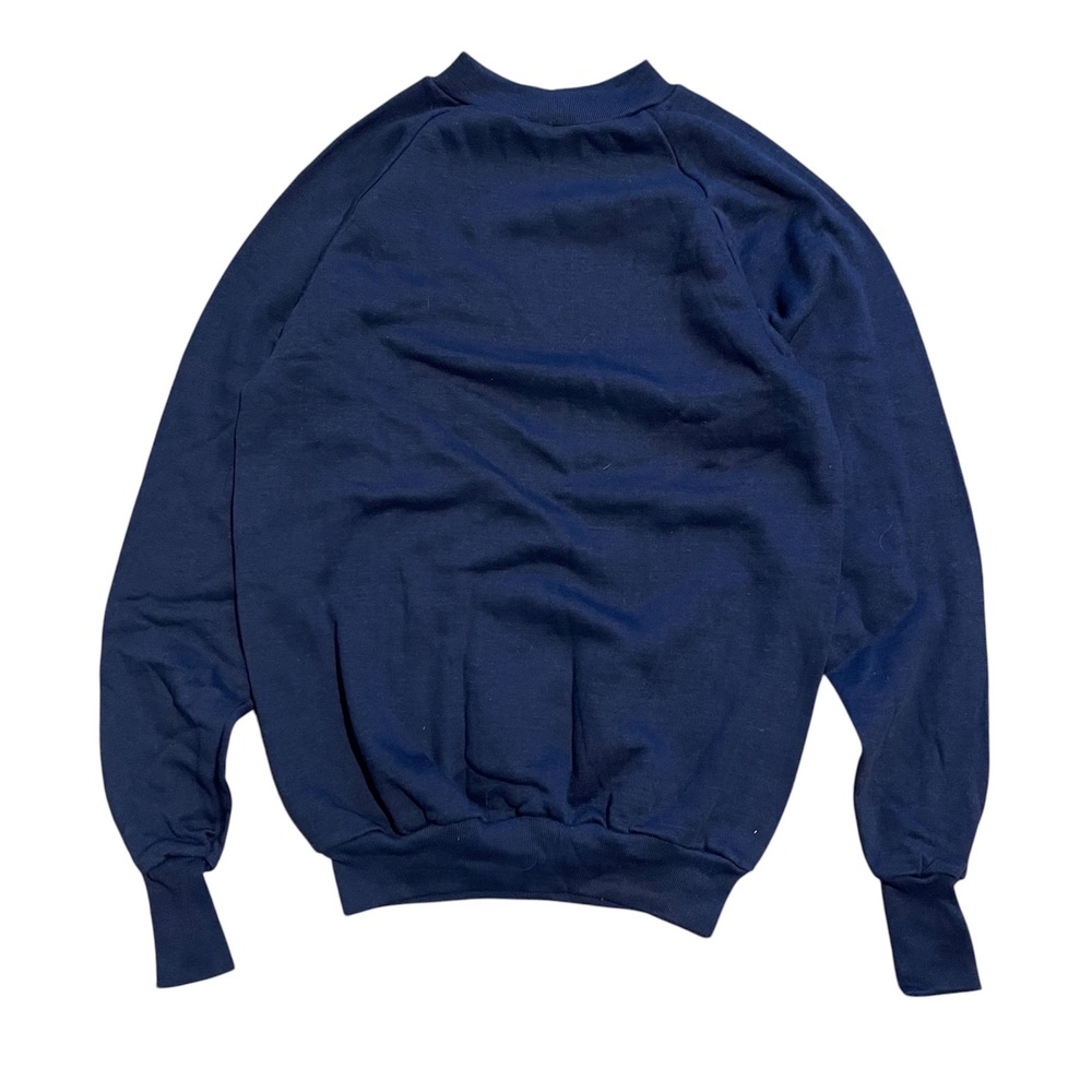 Vintage Navy Blue Raglan Sweatshirt Kids‎ XL 18-20 Blank Fleece Pullover NWT